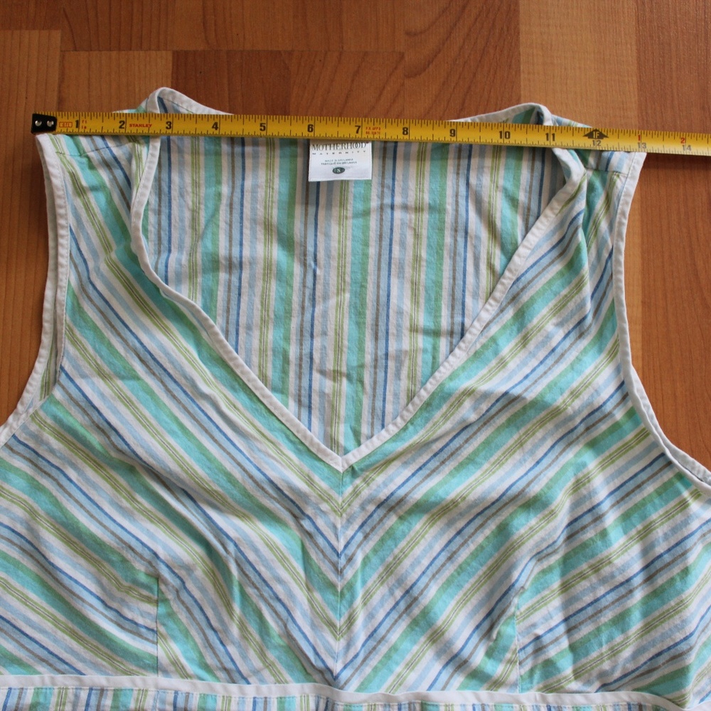 Motherhood Maternity Striped V-neck Top Blouse S - Picture 6 of 8